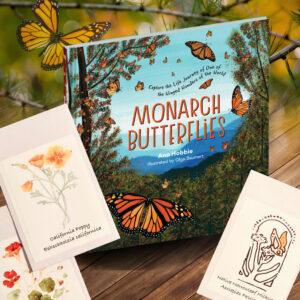 Monarch Butterflies by Ann Hobbie and seeds for planting a pollinator patch